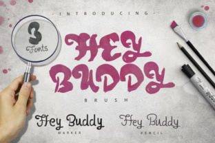 Hey Buddy: A Stylish Script Font That Feels Like a Design Collaboration