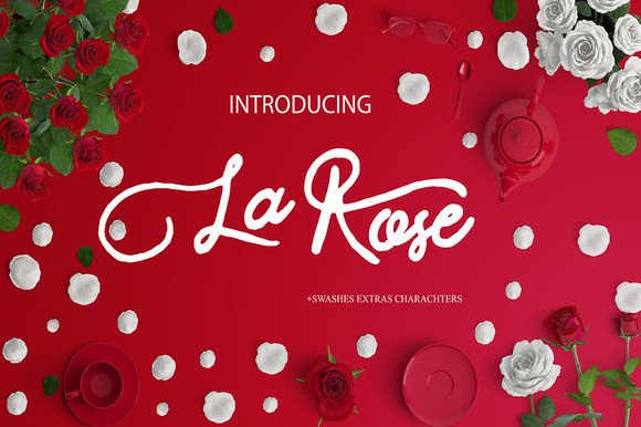 La Rose: A Playful Script Typeface for Handmade Creators